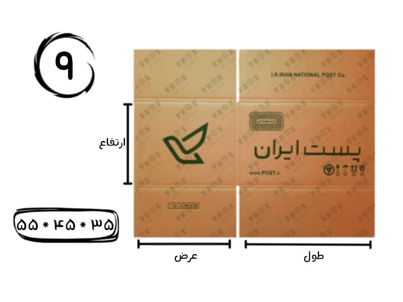 جعبه پستی کارتن پستی